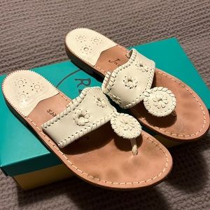 Jack Rogers white sandals